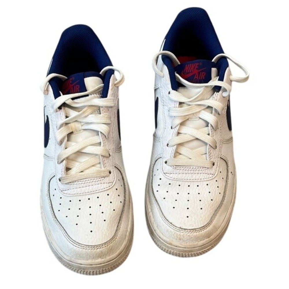 Nike Air Force 1 Low Kids 6Y White Blue Red Sneakers CT3839-101